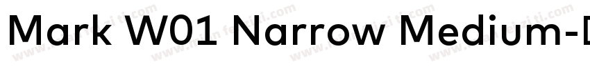 Mark W01 Narrow Medium字体转换